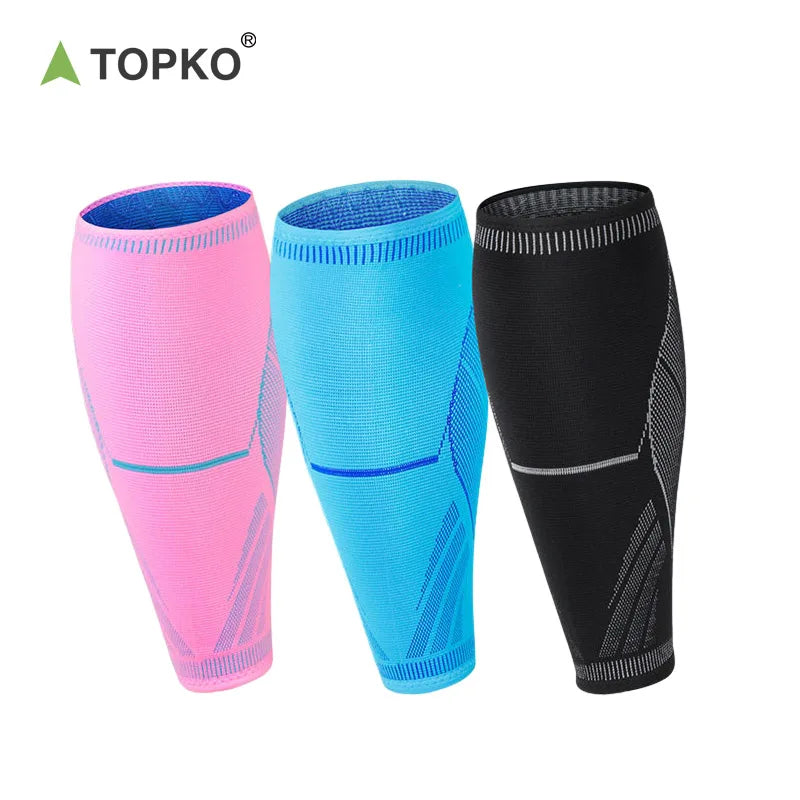 TOPKO Stocked New Arrival Knitted Sports Calf Support Football Basketball Sports Calf Support