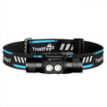 Trustfire Powerful Two Rechargeable LED Headlamp 150 Â° Floodlight Waterproof IP68 Aluminum Head Light for Camping Mining Running