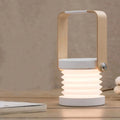 Creative Rechargeable Portable Bedside Folding Night Light Wooden Table Lamp Camping Foldable Table Lamp Usb Retractable Led