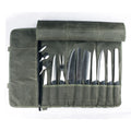Custom Roll up Tool Bag for Knives Waxed Canvas Chef Knife Bag