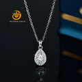 Pear Shape Diamonds Necklace Ladies' Daily S925 Sterling Silver Fashion Geometric Shine Moissanite Pendant Necklaces