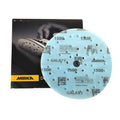 Original ATPRO China GALAXY 150mm 6" Sandpaper Round Flocking Porous Car Sanding Putty Abrasive 80-2000 Mesh Grit OEM