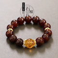 Natural Bull Blood Garnet Crystal Bracelet Handcrafted Old Craft Category Product