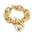 High Quality IP Gold Plated Chain Bracelet Jewelry Bracelet with lion Pendent
