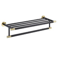 Bathrobes & Bath Shower Hanger Dual Tier Towel Rack Bathroom Accessories Black&gold
