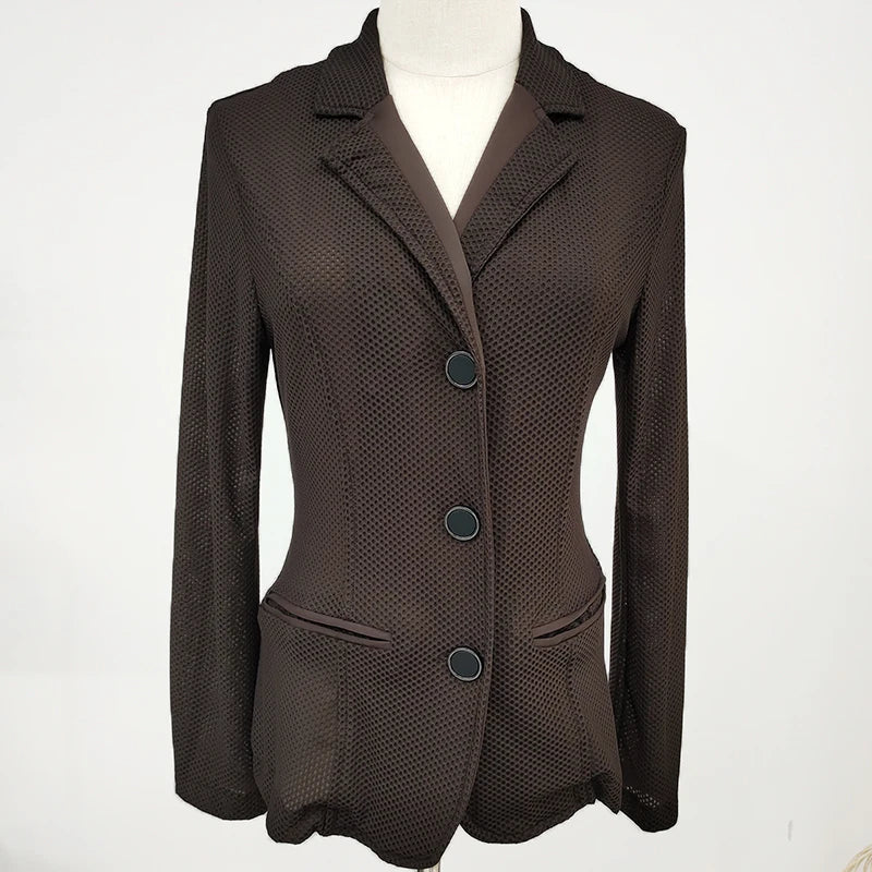 Summer Women's Competition Mesh Jacket Equestrian Apparel Breathable Equestrian Show Jacket