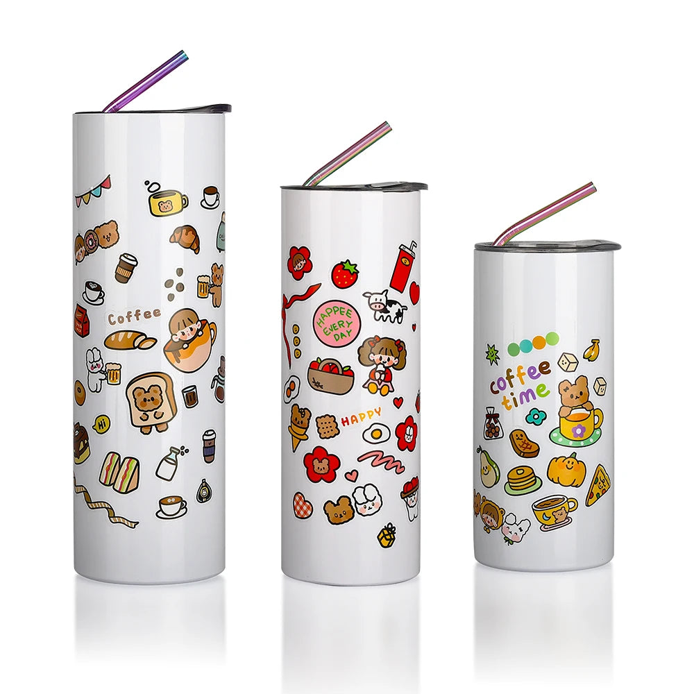 Skinny Tumblers Wholesale Bulk Custom Logo Stainless Steel Vacuum Insulated 20 Oz Certified Sublimation Blank Eco-Friendly 6-12