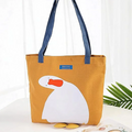 Large-Capacity Canvas Tote Bag for Daily Items Laptops Mobile Phones Practical & Cute Eye-Catching Patterns Cosmetic Bags
