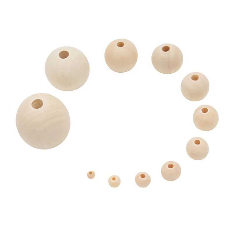 100 Pcs Bag of 12mm Natural Wooden Beads from China Supplier for DIY Projects