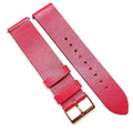 Red Genuine Leather Watch Band 18MM for Women's Watches