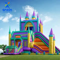2025 Hot Sale High Rating Outdoor Pvc Commercial Rental Inflatable Soccer Run Obstacle Course  Customized Size