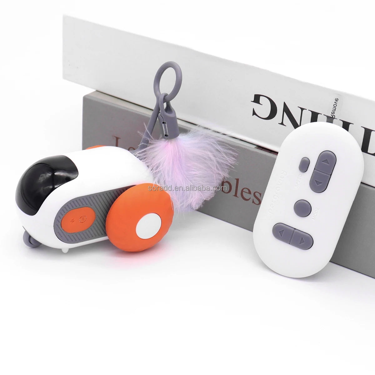 Smart Pet Car Interactive Cat Toy Ball Automatic Rolling Remote Control Toy Car Indoor Pets chase Remote-controlled Toys