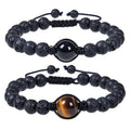12mm New Design Natural Stone Tiger Eyes Bracelet Natural Amethyst Stone Bracelet for Men and Women
