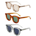 Vintage Round Sun Glasses Retro Hand-Crafted Acetate Frame Polarized Sunglasses Unisex Shades UV400 Protection