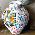 Wholesale Antique Chinese Art Deco Ceramic Porcelain Tabletop Vase Handmade Matte White Customizable Sizes