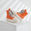 2023 New Style Casual Lady PU Shoes Fashion Ankle Wide Shoelaces Boots for Women