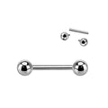 Wholesale Titanium G23  Internal Threaded  Straight Tongue Barbell Body Piercing Jewelry  Mamelon Et Langue
