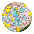 500g Polymer Clay Moon Cloud Slices Sprinkles Clear Diamond Pearl Beads Mini Nail Art Sticker Supplies