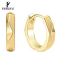 Fashion Geometric Hoop Earrings for Women 925 Sterling Silver 18K Gold Plated Chunky Earring Custom Fine Jewelry