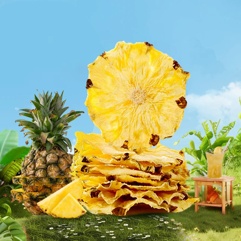 2024 New Crop Air Dried Pineapple Slices Sweet Sour Dry Fruit Flavor Raw Beauty Slimming Top Grade Tea Gift Packaging