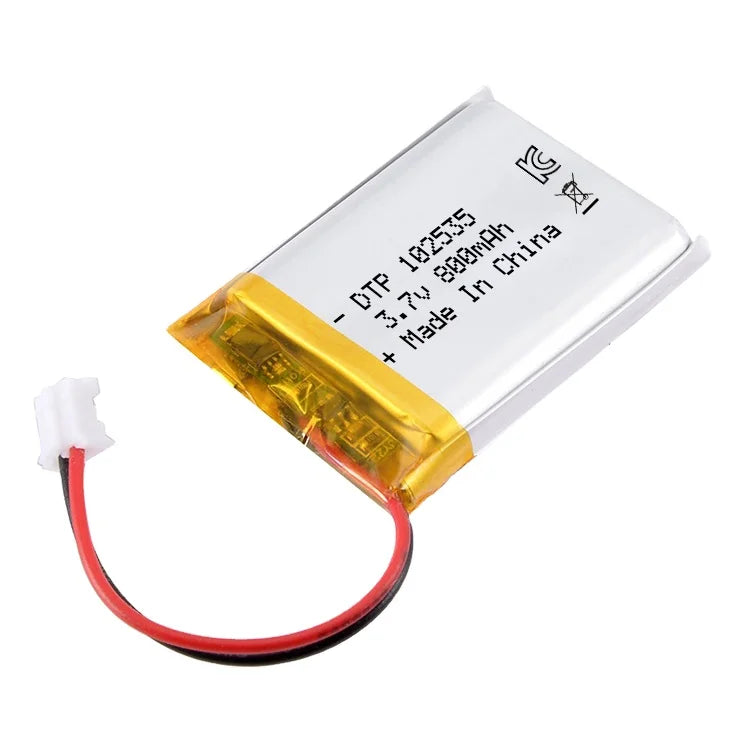 102535 702550 3.7V 800mAh 2.96Wh Lipo Battery for Smart Watch