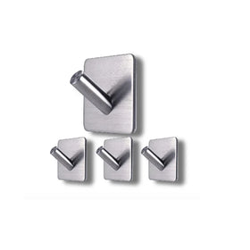 Manufacturer Hooks Hanging Hook Silver Bathroom Shower Inside Clock Waterproof Stainless Steel Peel and Stick