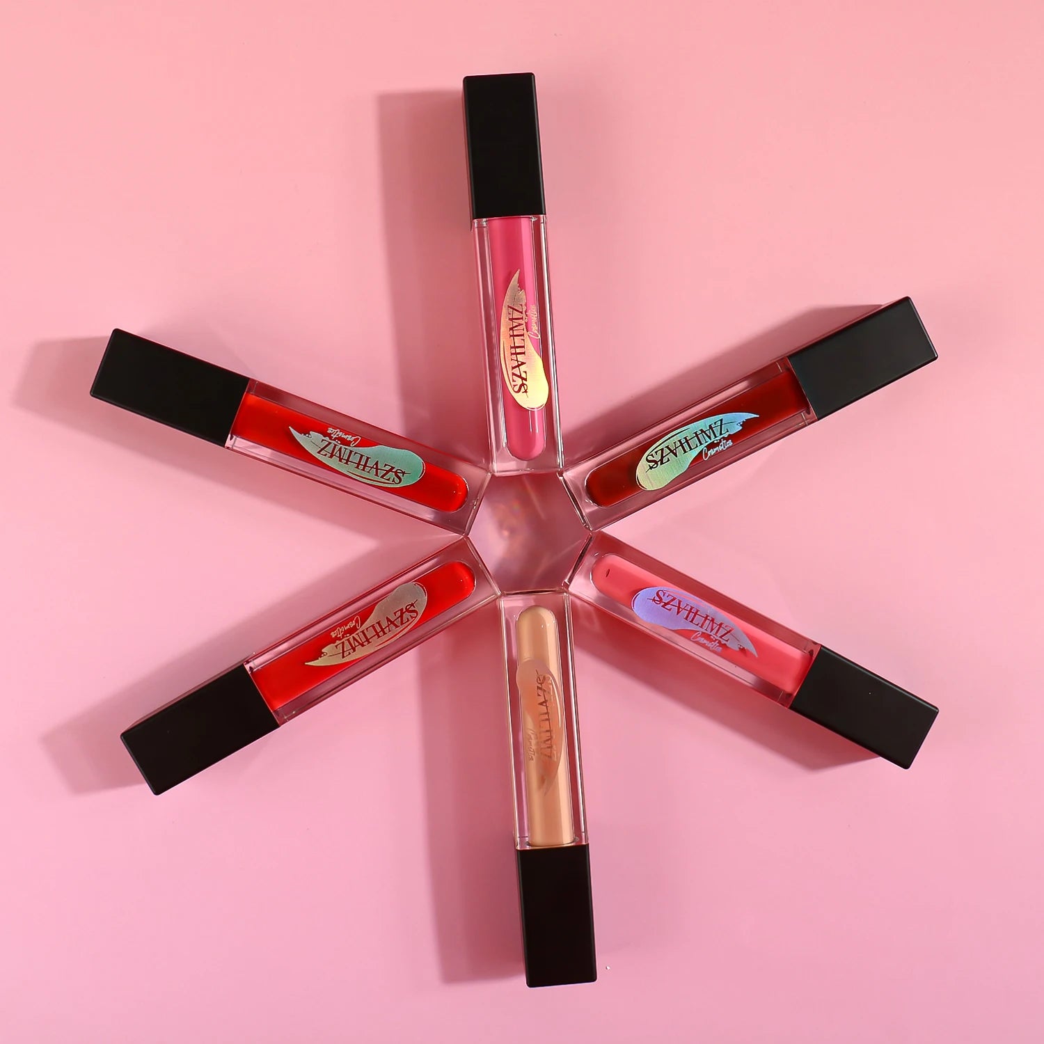OEM Black Cover Square 6 Color Matte Long Lasting Matte Lip Gloss Liquid Lipstick Makeup