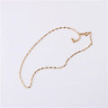 Fenny Wholesale 18K PVD Plated No Fade Simple Versatile Dainty Carambola Choke Chain Stainless Steel Necklace for Women