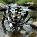 [Germany Stock] Rooblinos NX Left Hand Spinning Reel Hand Wheel 5.2:1 Gear Ratio Nylon River Lake Use Anti-Reverse Two-Speed