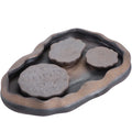 Japanese Style Gilding Lotus Pond Tray Coarse Pottery Water Storage Tray Tea Table Ceramic Teapot Tray Coffee Tea Tray