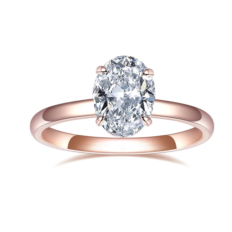 Messi Jewelry MSR-548 Custom Ring Jewelry PT950 9k 10k 14k 18k Gold Solitaire Lab Grown Diamond Ring