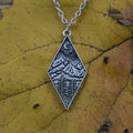 Custom Hiking Jewelry Outdoor Mountain Moon Pine Tree Necklace