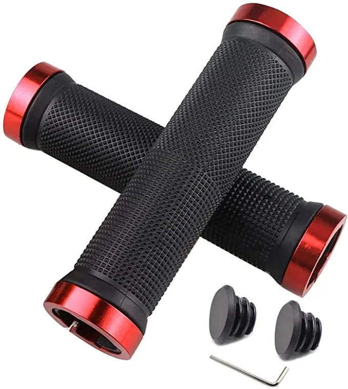New Image 1 Pair Road Cycling Bicycle Handlebar Grips Soft Rubber & Aluminium Alloy Anti-slip
