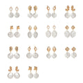 Baroque Shell Pearl Daily Decoration Real Stone Chunky Jewelry Earrings for Women