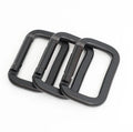 Black Aluminum Alloy Rectangle Key Chain Spring Clip Lock Carabiner Hook Key Chain