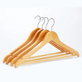 Inspring Wholesale Solid Wood Coat Hangers Hook Type Space Saving for Store Supermarket Clothing Store Wardrobe