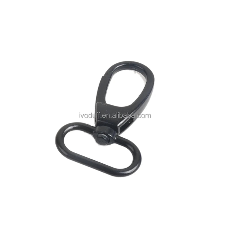 13mm 20mm 25mm 38mm Matte Black Metal Handbag Snap Hook Clip Swivel Clasp Hook