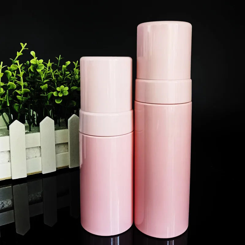 Empty Plastic Foam Pump Bottle 30ml 50ml 60ml 100ml 120ml 150ml 200ml 250ml Pink PET facial cleanser mousse foam pump bottle