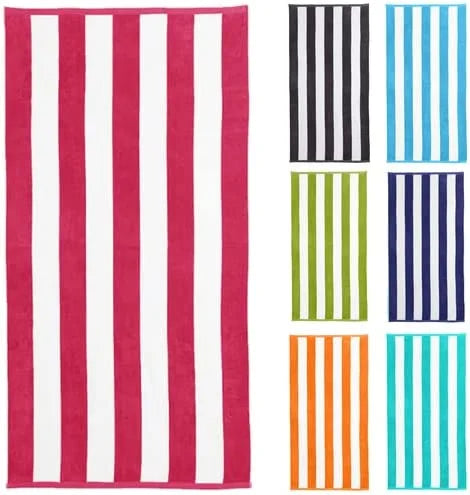 Wholesale 100% Thick Cotton  Custom Design Turkish Beach Towels Cotton Extra Large Beach Travel Hut Stripe Towels