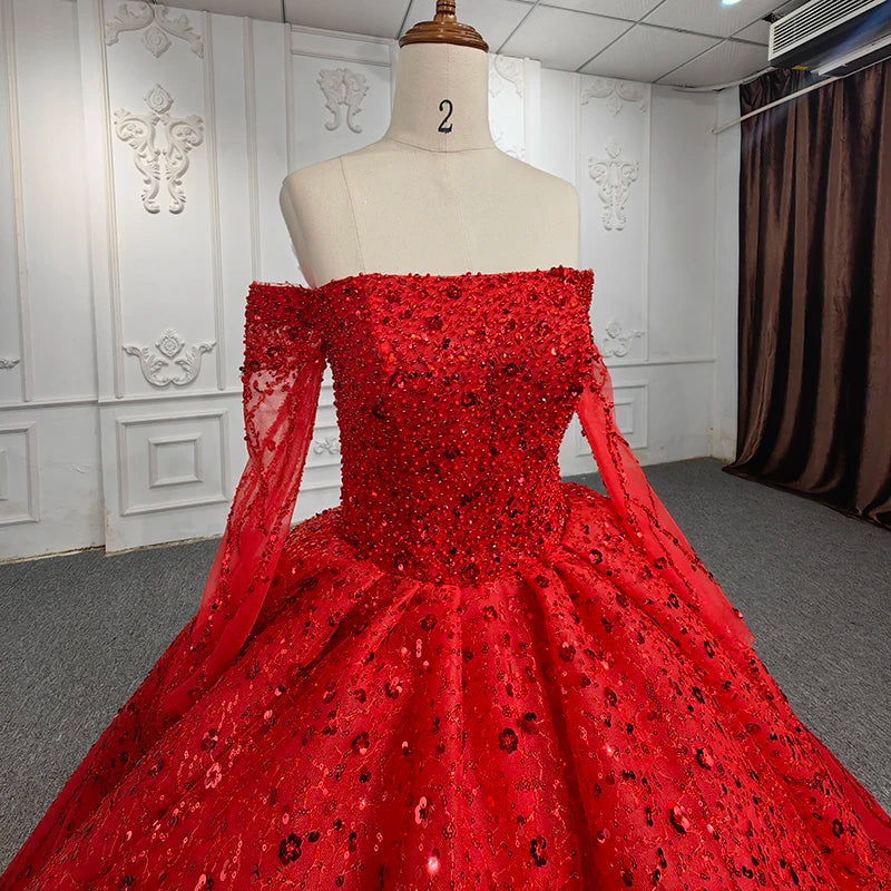 Jancember 5678 Sequins Long Formal Party Ball Gown Off Shoulder Evening Dresses