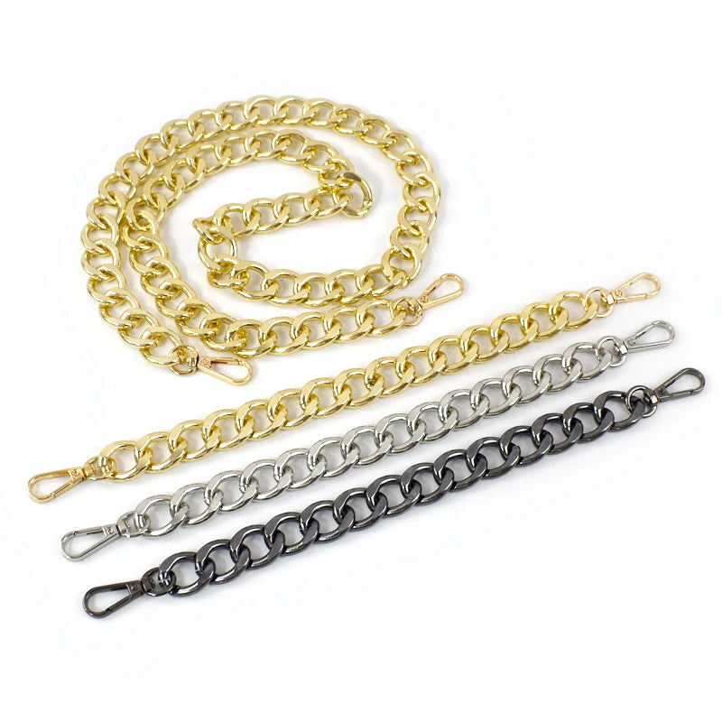 Deepeel AL010 Bag Accessories Women Purse Shoulder Strap Chains Coarse Aluminum Handbag Chain