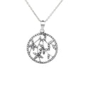 Circle Fashion Custom Add Black Pendant Tree of Life 925 Sterling Silver Life Family Tree Necklace