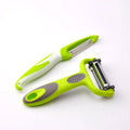 3-in-1 Manual Stainless Steel Metal Fruit & Vegetable Tool Set Convenient Rotary Peeler & Melon Grater Multi-Functional