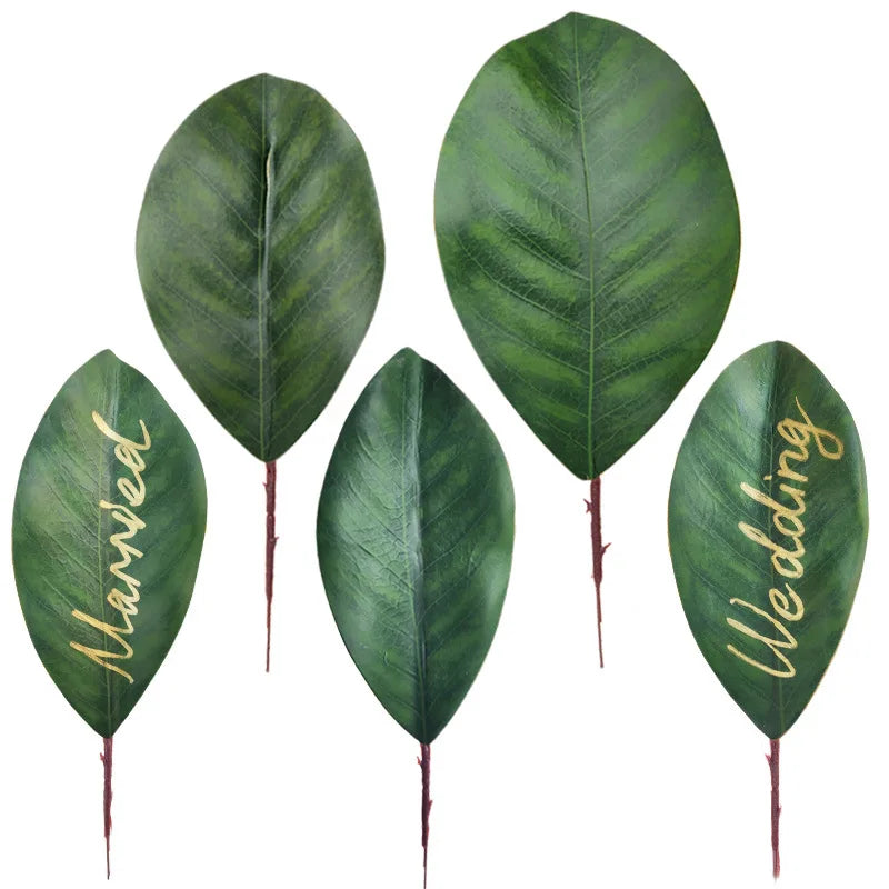 Factory Sale Latex magnolia Leaves Wedding Signature Leaves Decoration Artificial Leaves
