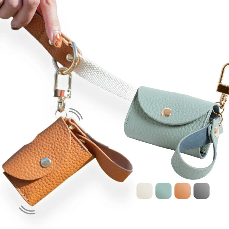 Wholesale Dog Poop Bag Dispenser Faux Leather Pet Trash Bag Case Dog Poop Bag Holder for Dog Leash