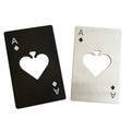 Custom Stainless Steel Spades Ace Casino Bottle Opener Credit Card Size Unique and Convenient Accessory