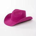 Hot sale fashion casual wide brim 100% wool cowboy hat outdoor travel warm colorful cowboy hat