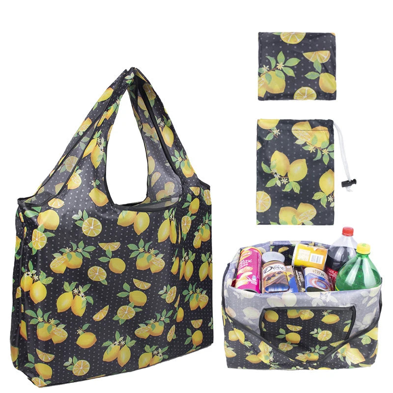 New Wholesale Custom Polyester Foldable Printed Tote Shopping Bag