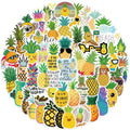 50Pcs Cute Pineapple Cartoon Fresh Yellow Fruit Stickers for Girl Student Children Funny Diy Decorative Paper Decals Sticker