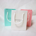 Luxury Custom Design Paper Bag with Ribbon Handle Rectangular Shape and Brand Logo for Shopping